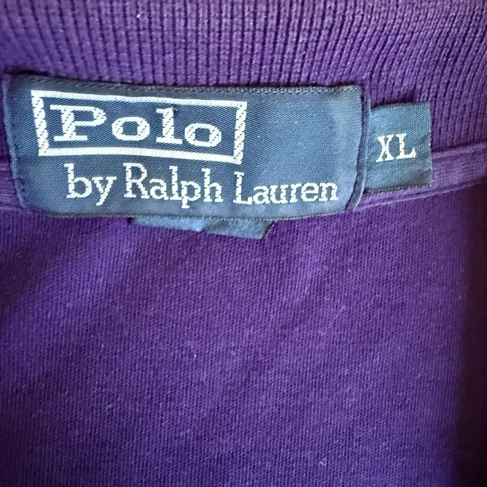 Polo By Ralph Lauren Mens XL Dark Purple Short‎ Sleeve Polo Embroidered Logo